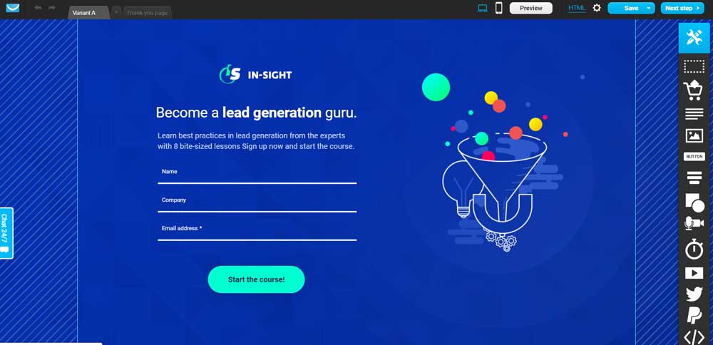 landing page builder