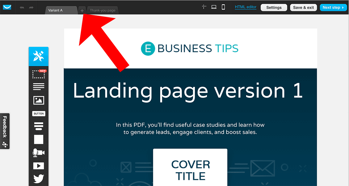 GetResponse Landing Page 1