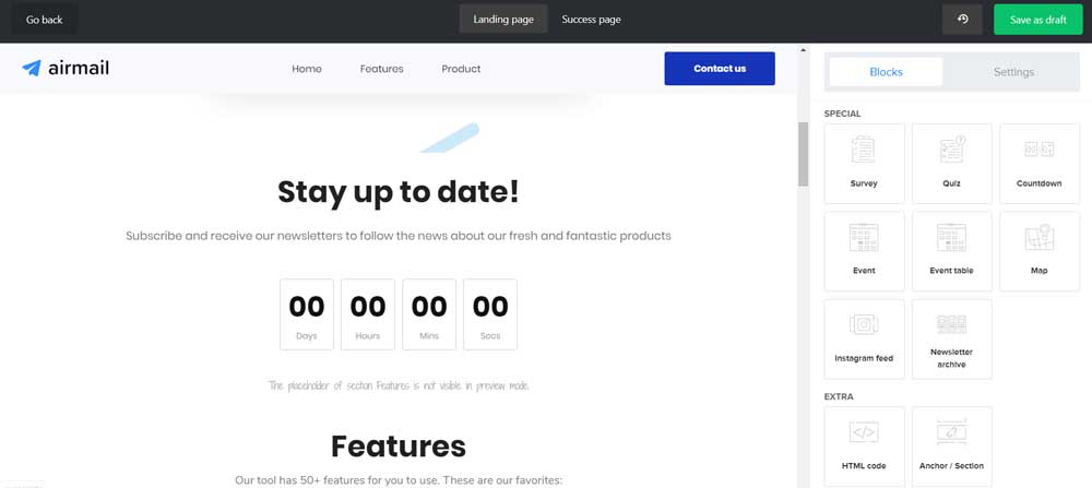 Mailer Lite countdown timer 