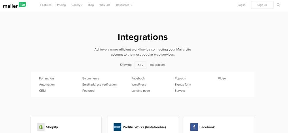 MailerLite Integrations