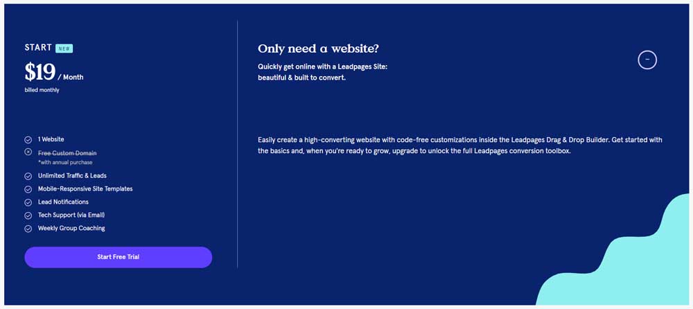 LeadPages Starter Plan